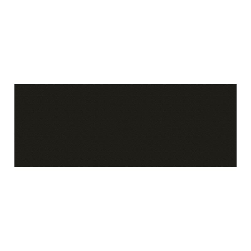 Solid black rectangular plaque on a white background