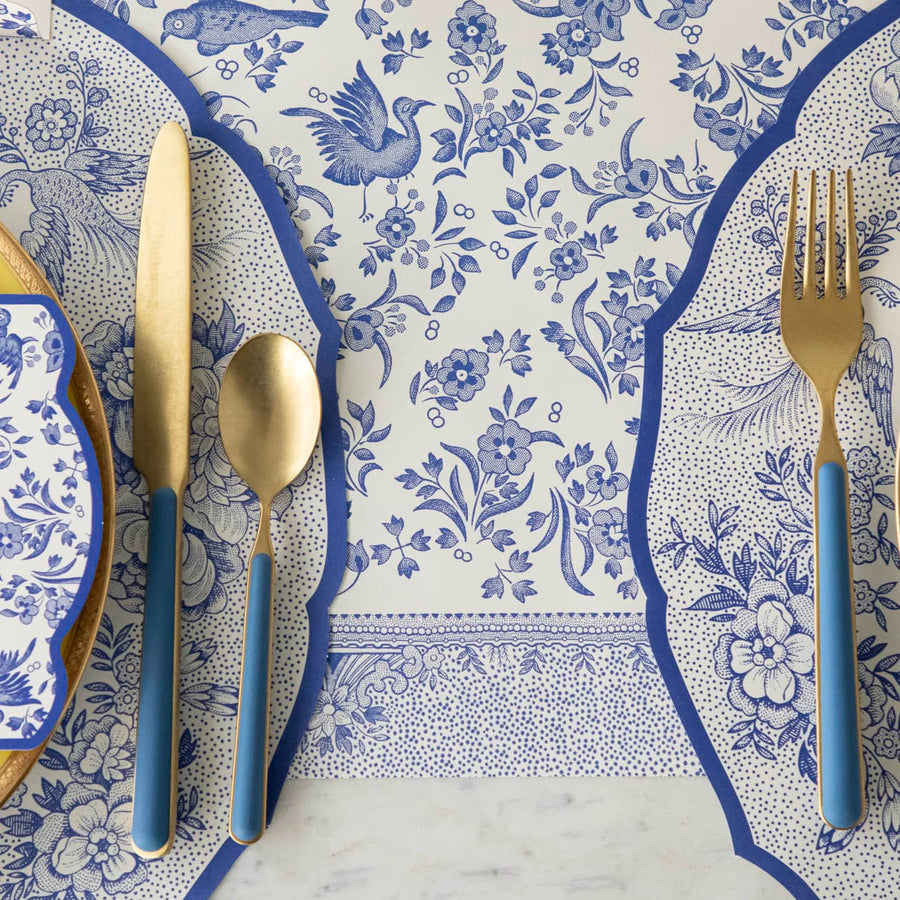 Blue Regal Peacock Table Runner | Hester & Cook