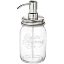 Clear glass jar with embossed 'Quattro Stagioni' text, featuring a stainless steel pump dispenser lid.