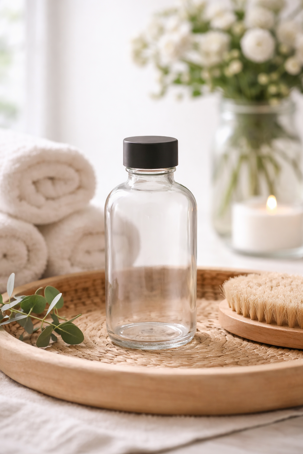 Boston Round Flint 4 oz Bottle