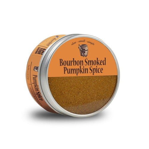 Tin of Bourbon Smoked Pumpkin Spice on a white background