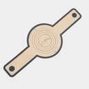 Silicone bread sling with circular patterns on a light gray background