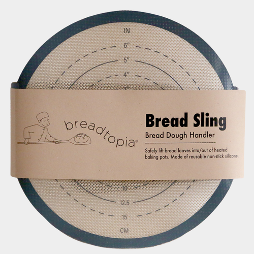 Bread Sling with 'breadtopia' label on a white background