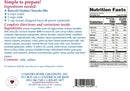 Nutrition label and ingredients list for a Broccoli Cheddar Chowder Mix from Country Home Creations.