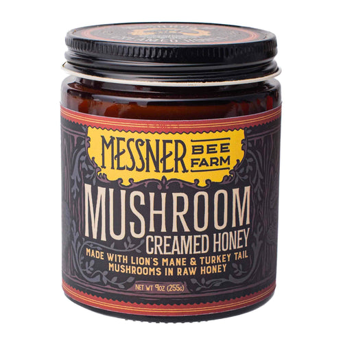 Mushroom Creamed Honey - Lion's Mane & Turkey Tail | Messner Bee Farm