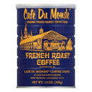 Café Du Monde French roast coffee canister on a white background