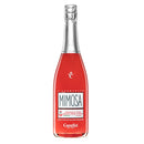 Red bottle of Canella Mimosa on a white background