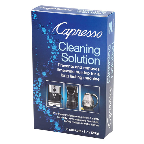 Capresso Cleaning Solution packaging on a white background