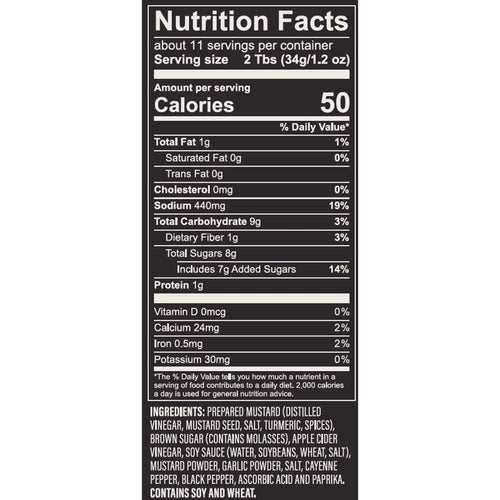 Nutrition facts label for a product on a white background