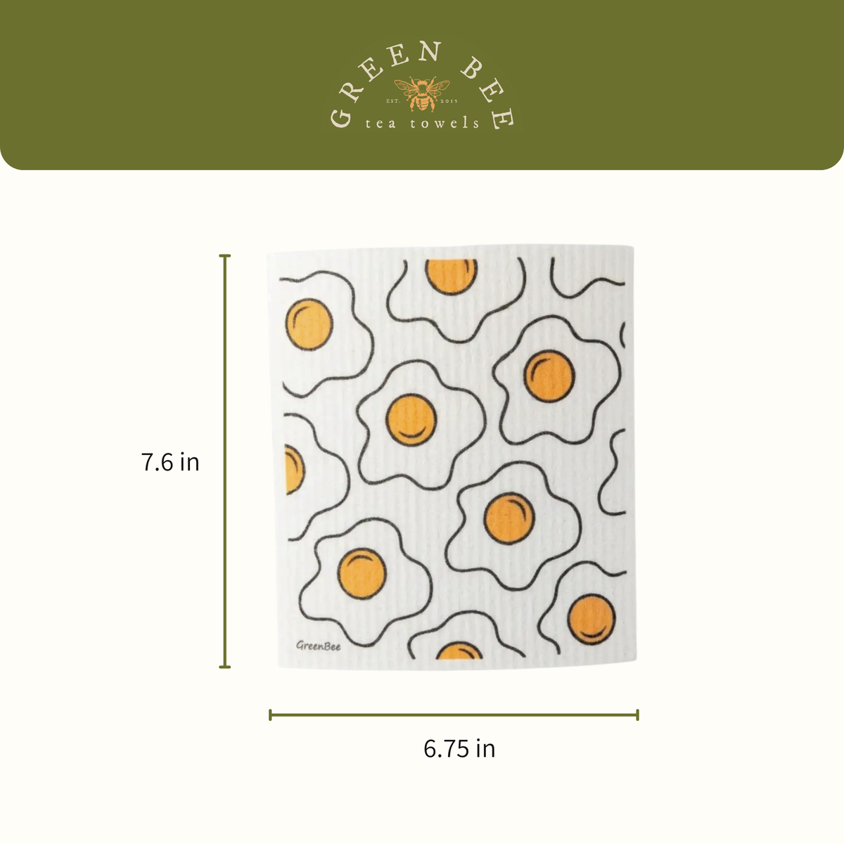Fried Egg Swedish Dishcloth | Reusable Paper Towels