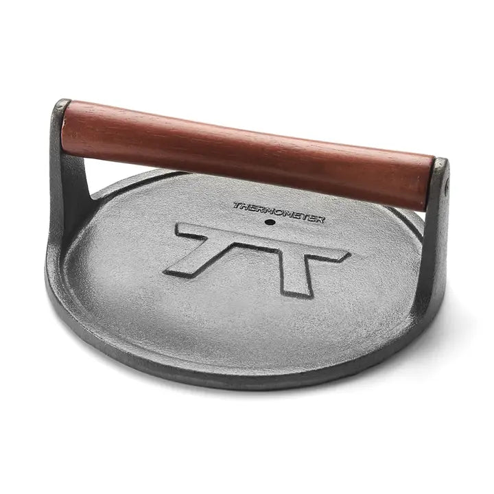 Cast Iron Round Grill Press, 8" X 3.25"