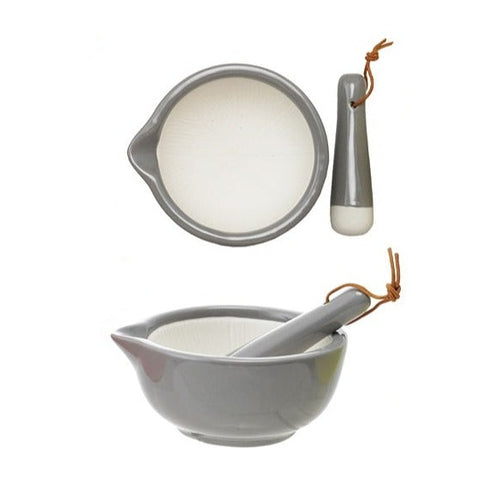 Ceramic Mortar & Pestle - 4 Assorted Colors | Hazel Mazel