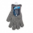 Child-size mesh cutting gloves with a visible brand label on a white background
