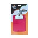 Pink clipboard clip with packaging on a white background