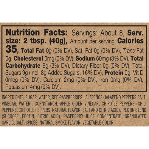 Nutrition facts label for a product with detailed information on ingredients and nutritional content.