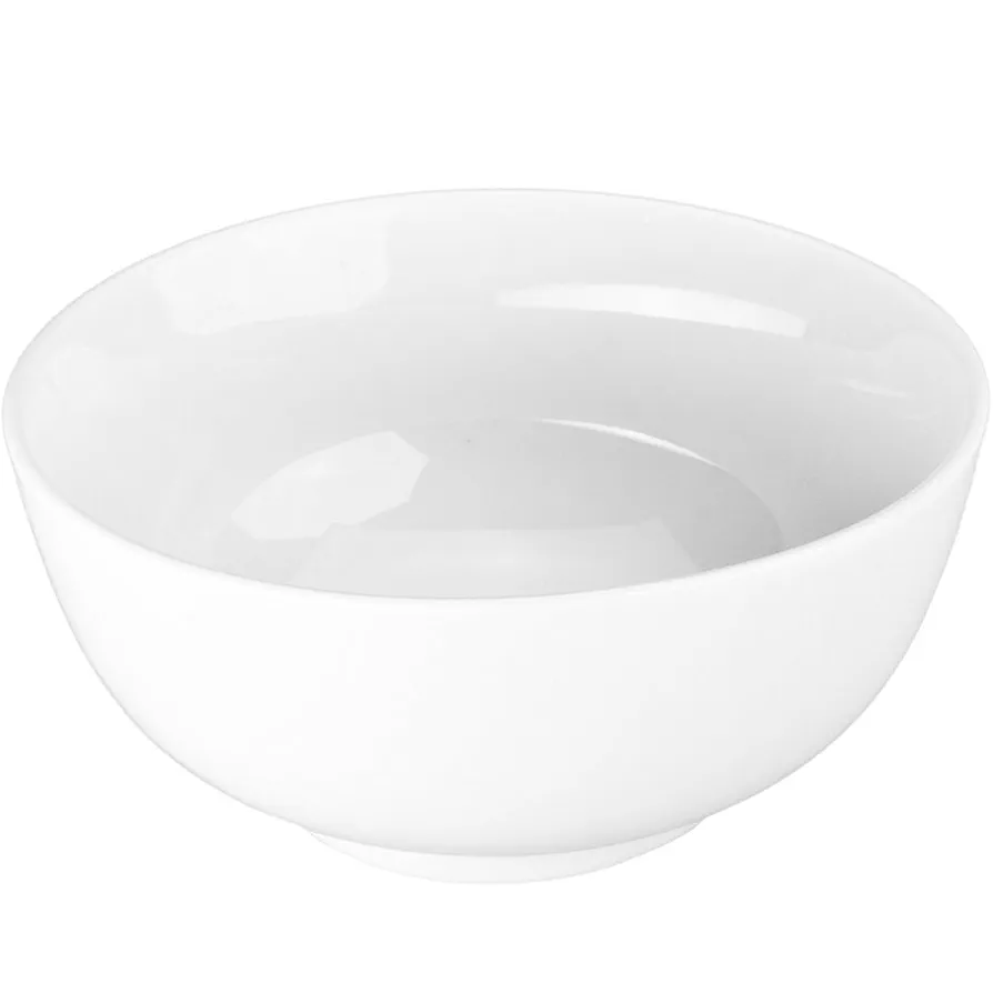 White ceramic bowl on a white background