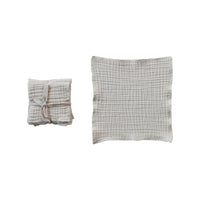 Cotton Double Cloth Square Dish Cloths - Set of 4