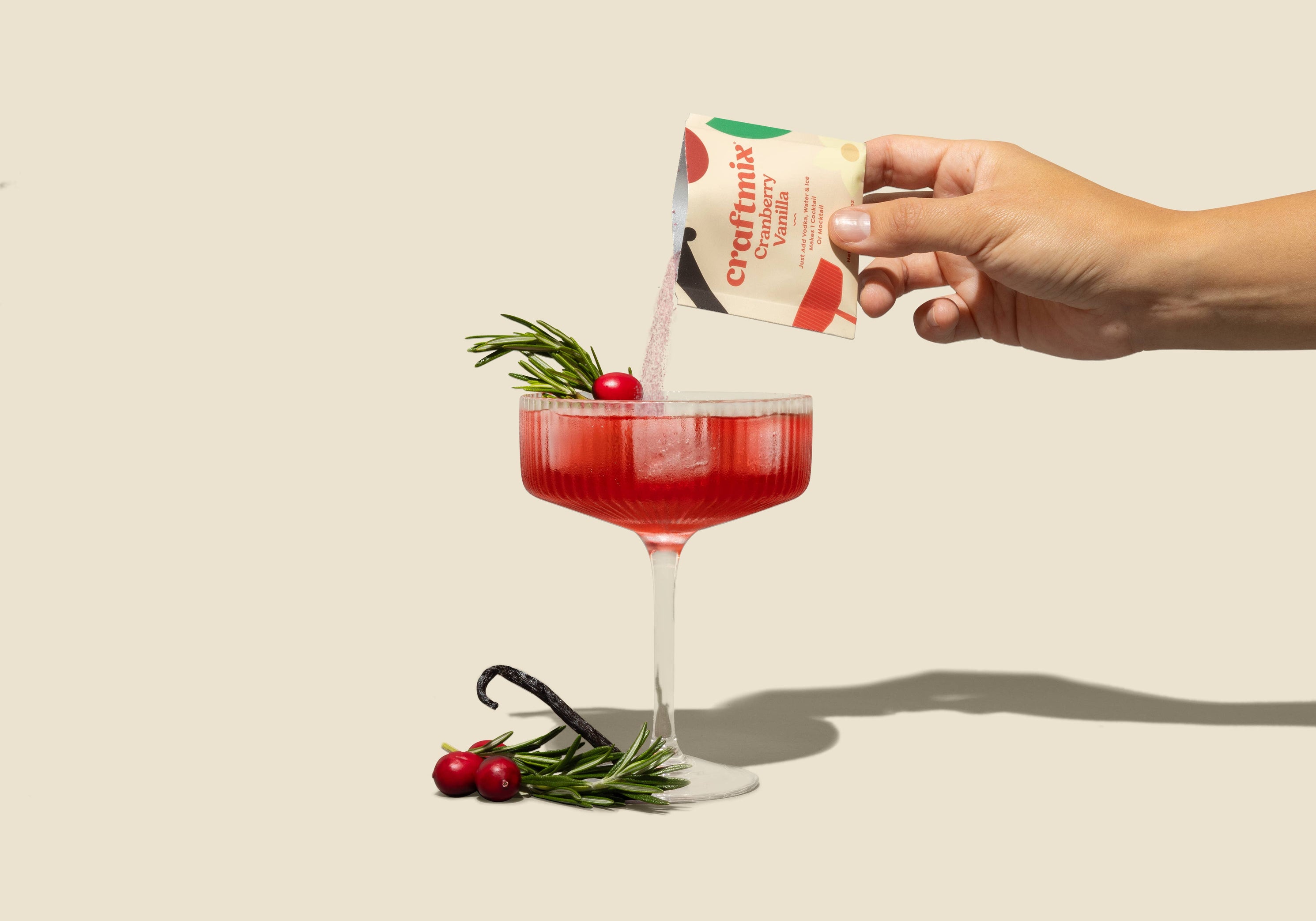Cranberry Vanilla Cocktail / Mocktail Mixer - Single | Craftmix