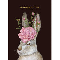 Thinking of You Hare Greeting Card | Hester & Cook