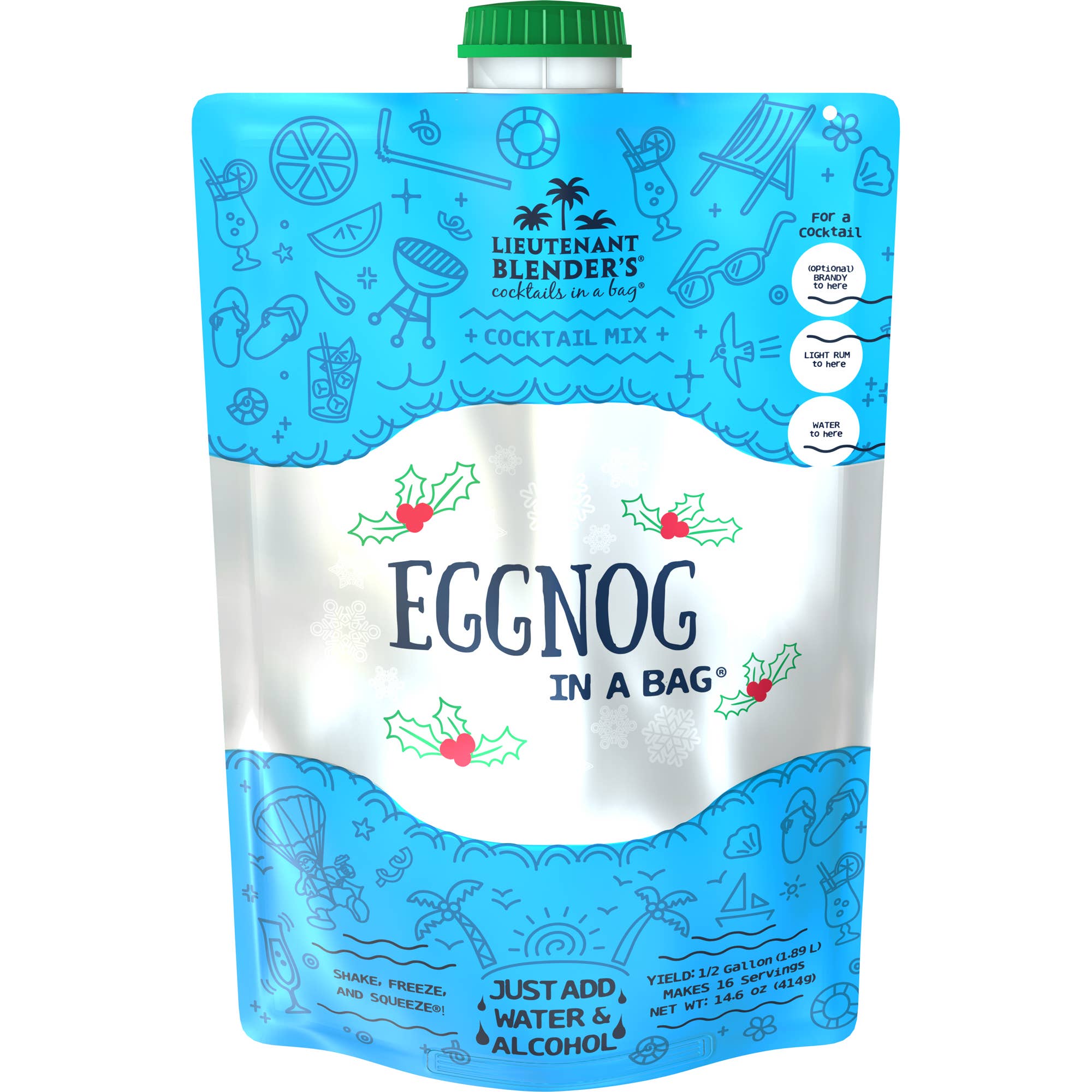 Eggnog in a Bag Cocktail / Mocktail Mixer