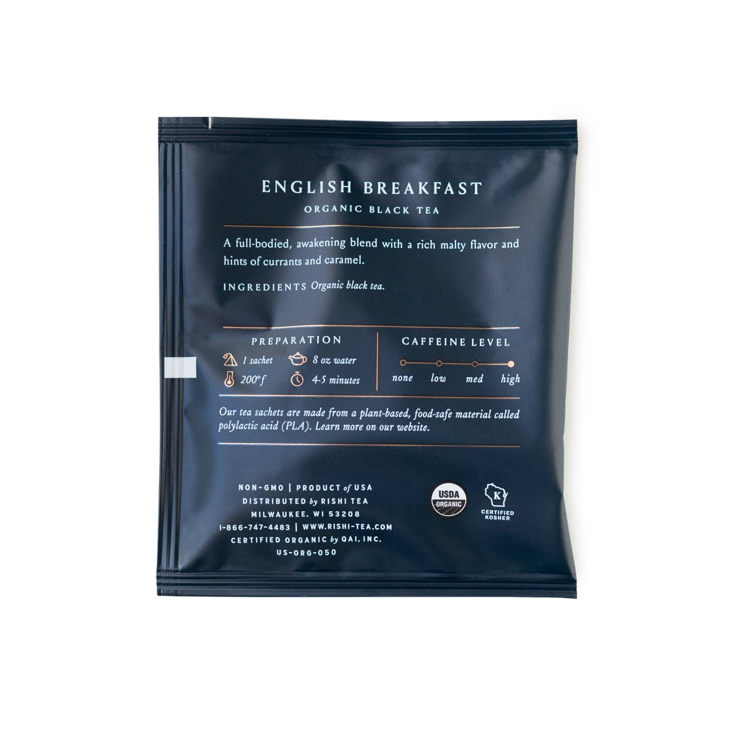 English Breakfast Organic Black Tea Sachets