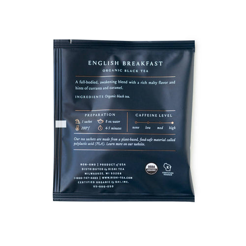 English Breakfast Organic Black Tea Sachets