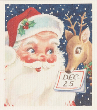 Retro Santa Claus Swedish Dishcloth, 2 Styles