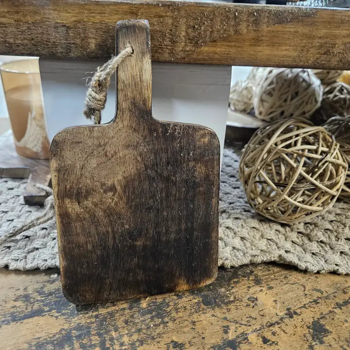 Dark Wood Square Chopping Board - 7"x 4"