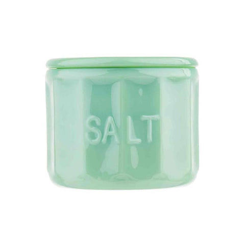Jadeite Glass Salt Cellar w/Lid