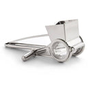 Metallic cheese grater on a white background