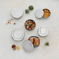 Stainless Steel Containers, Set of 3