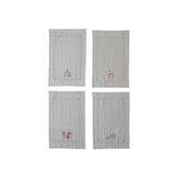 Woven Linen & Cotton Blend Tea Towel, 4 Styles