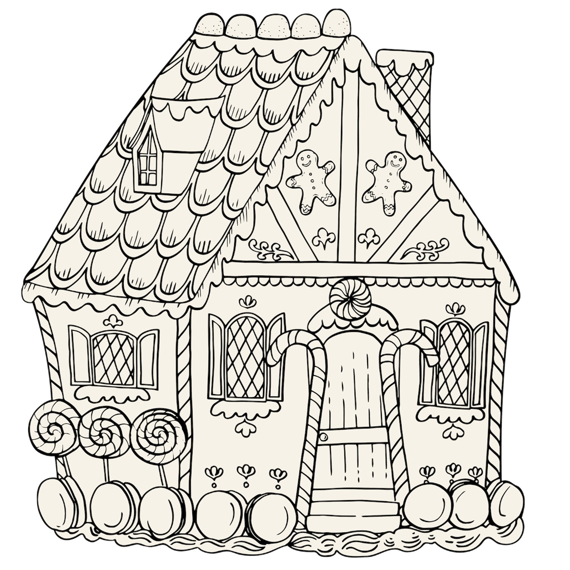 Die-Cut Gingerbread House Coloring Placemat | Hester & Cook