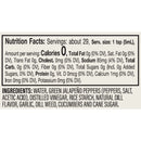 Nutrition facts label and ingredients list for a product on a white background