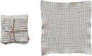 Cotton Double Cloth Square Dish Cloths, White, Set of 4