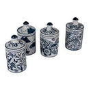 Stoneware Jar with Lid Floral Design