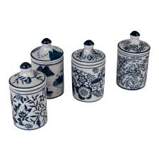 Stoneware Jar with Lid Floral Design
