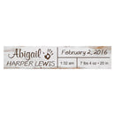 White Stick Sign - 2.5"H