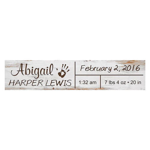 White Stick Sign - 2.5"H