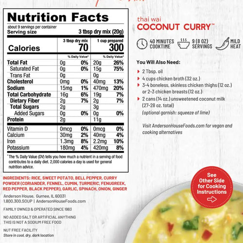 Thai Wai Coconut Curry Soup Mix | Frontier Soups