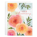 Anniversary Greeting Card - Big Blooms