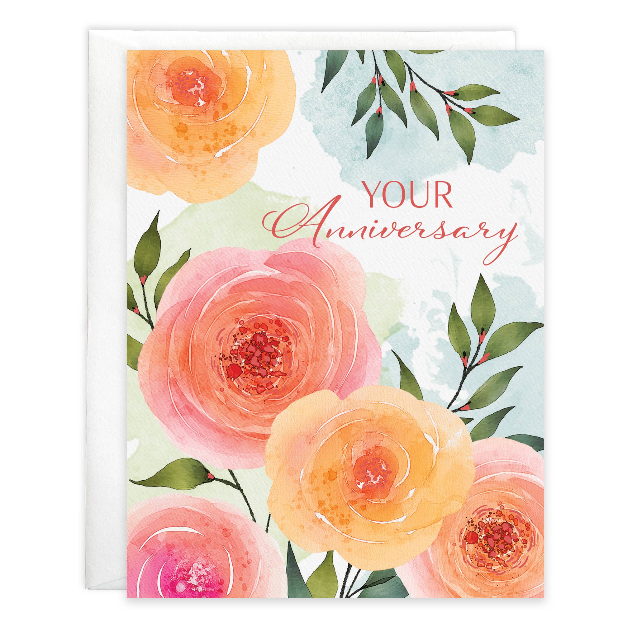 Anniversary Greeting Card - Big Blooms