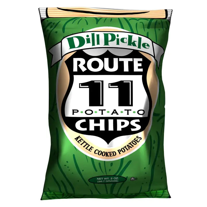 Dill Pickle Potato Chips (2oz) | Route 11