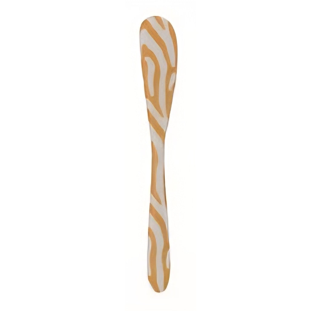 Butter knife with a decorative handle on a white background