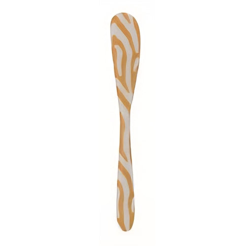 Butter knife with a decorative handle on a white background