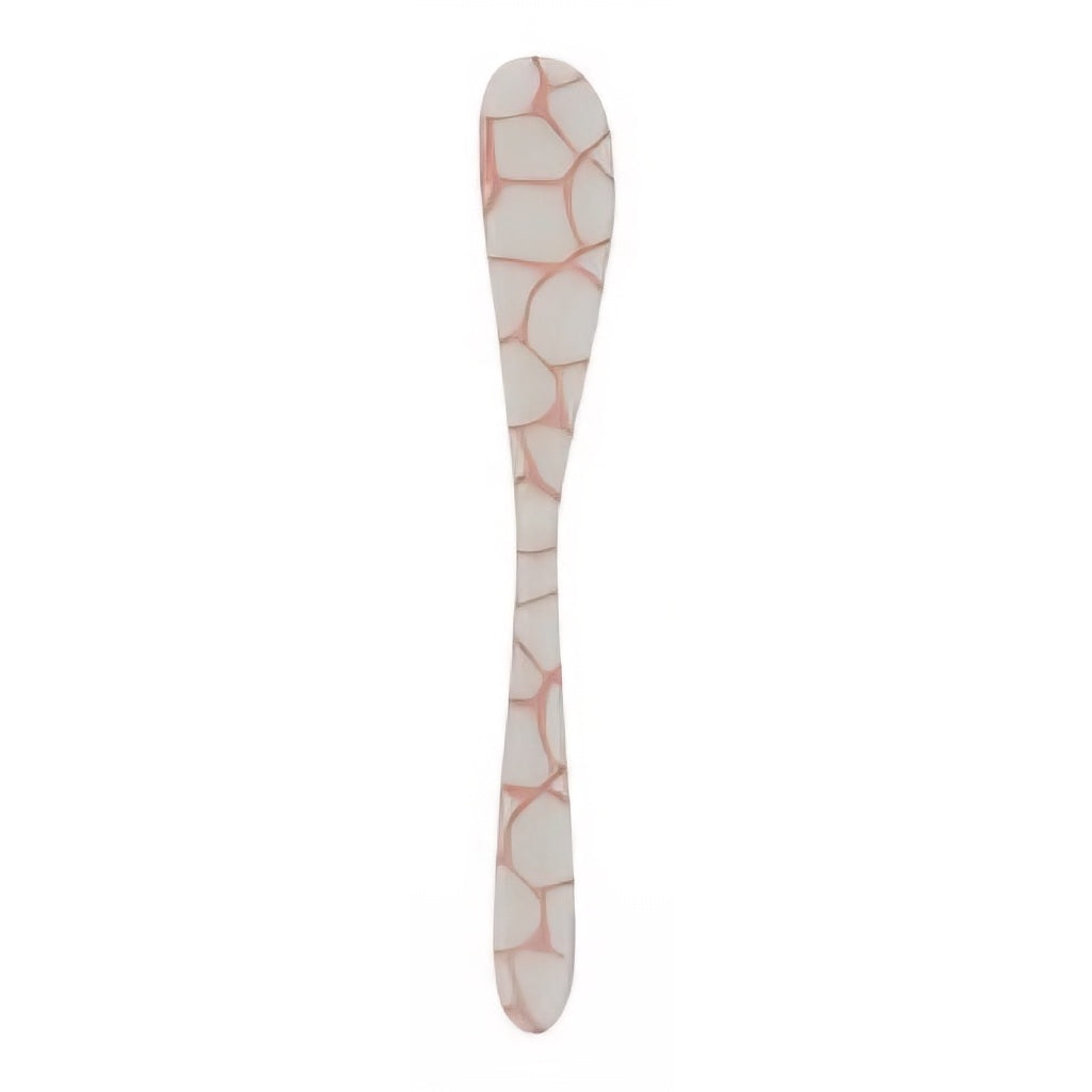 Butter knife with a geometric pattern on a white background