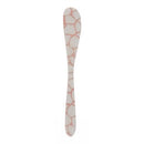 Butter knife with a geometric pattern on a white background
