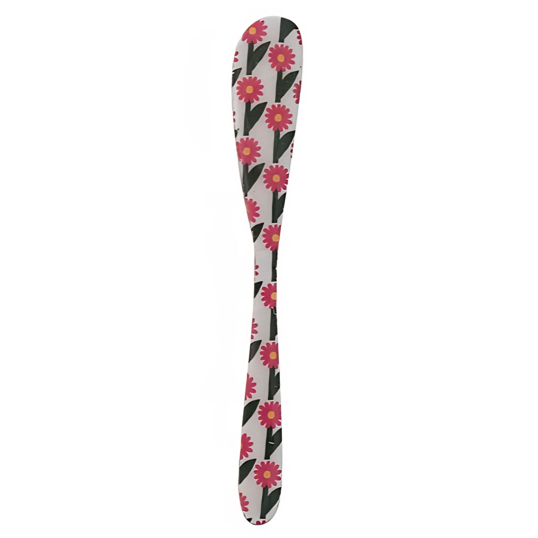 Canape knife with floral pattern on a white background