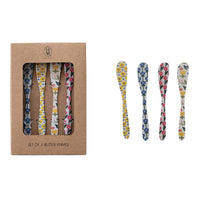 Enameled Stainless Floral Canape Knife | Hazel Mazel