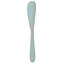 Light blue canape knife on a white background